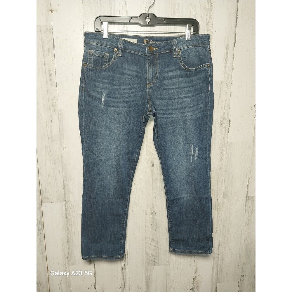 Kut from the Kloth Maggie Skinny Boyfriend Petite Denim Jeans Sz 8P